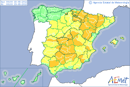 La Aemet declara la alerta amarilla por calor en ocho provincias castellanoleonesas