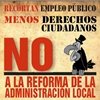 Estamos con CC.OO. contra la Reforma de la Administración Local