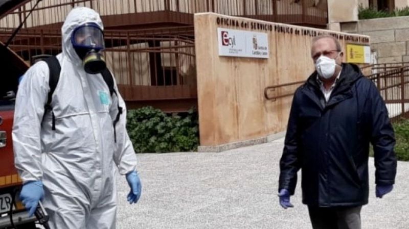 La Diputación de Ávila concluye la desinfección de las oficinas de Empleo de la provincia y la capital