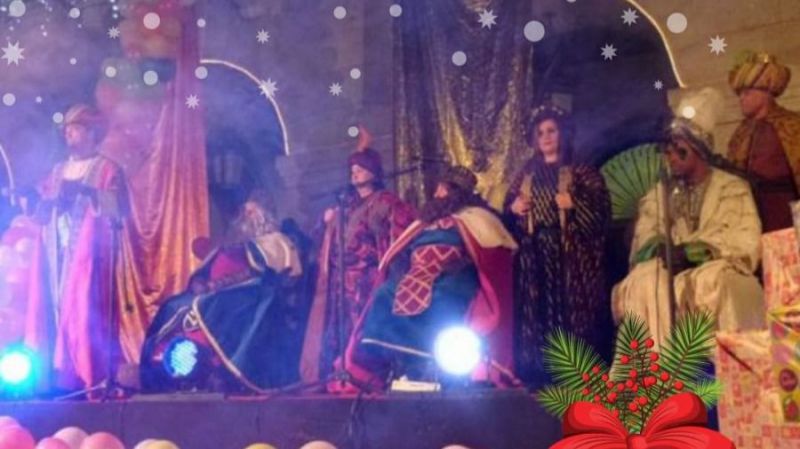 Cabalgata estática de Reyes en el Lienzo Norte