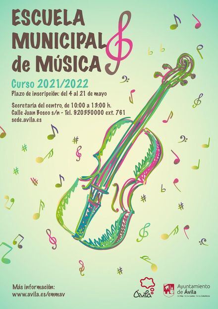 Se abre el plazo de solicitud de plaza en la Escuela Municipal de Música de Ávila