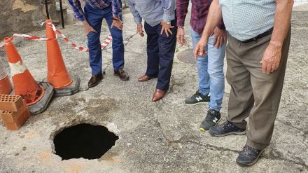La Diputación de Ávila participa en las obras para evitar el derrumbe de una calle de Santa Cruz del Valle