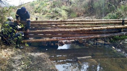 Fajinas forestales para proteger acuíferos y captaciones de agua frente al arrastre de cenizas