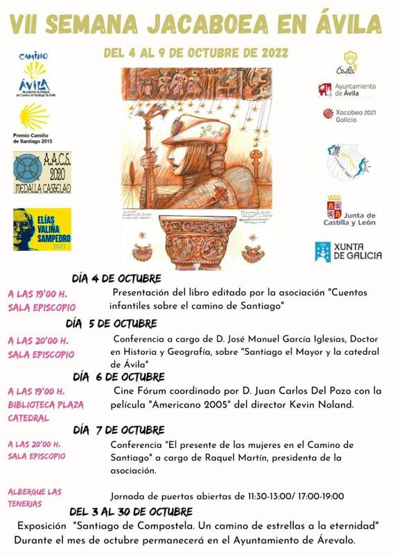 Agenda: VII Semana Jacobea y Lecciones Jacobeas en Ávila
