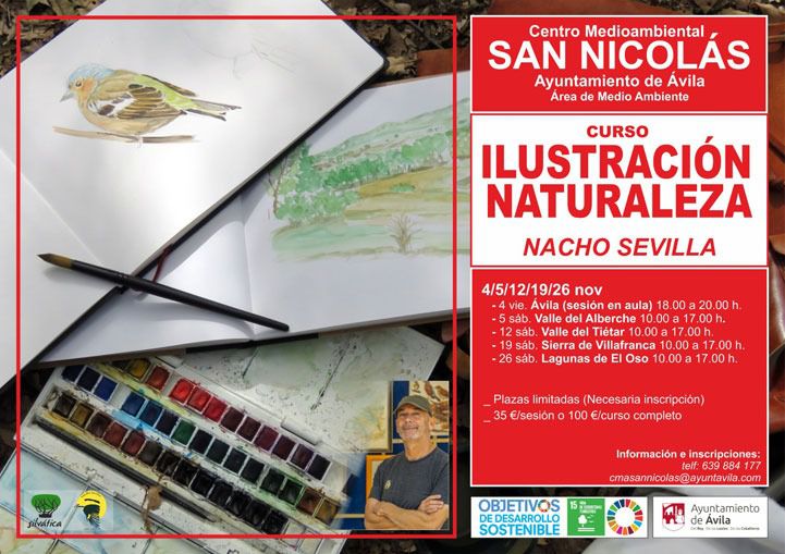 Curso de ilustración de la naturaleza en Ávila