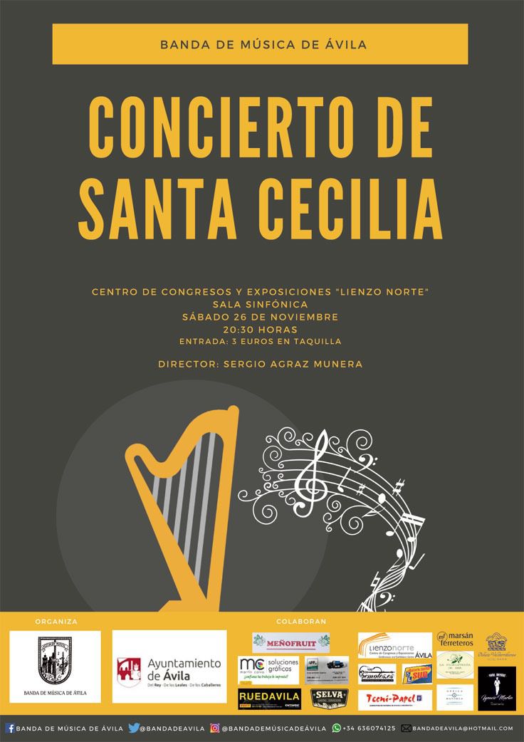 Así celebrará la Banda de Música de Ávila la festividad de Santa Cecilia