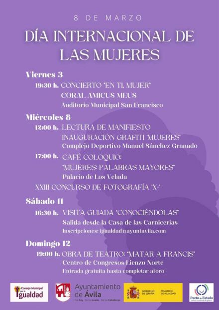 Ávila organizará diversas actividades para conmemorar el Día Internacional de las Mujeres