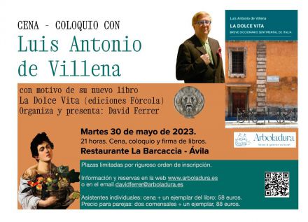 Luis Antonio de Villena presenta 'La Dolce Vita' en Ávila