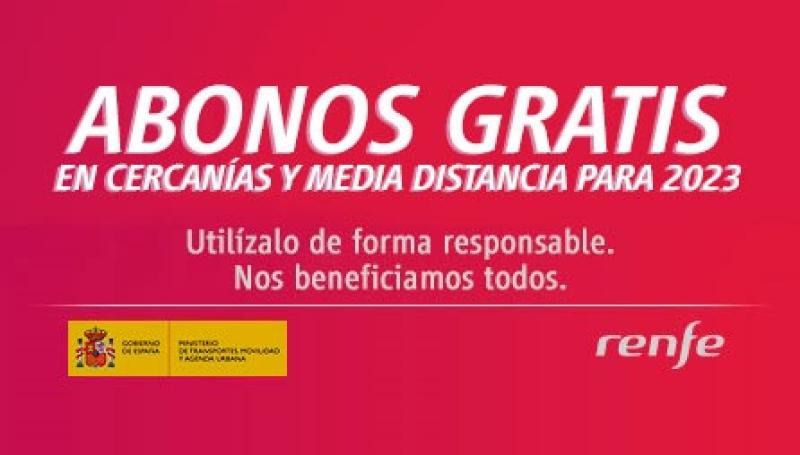 Nuevos abonos gratuitos de Cercanías, Rodalies y Media Distancia para el tercer cuatrimestre