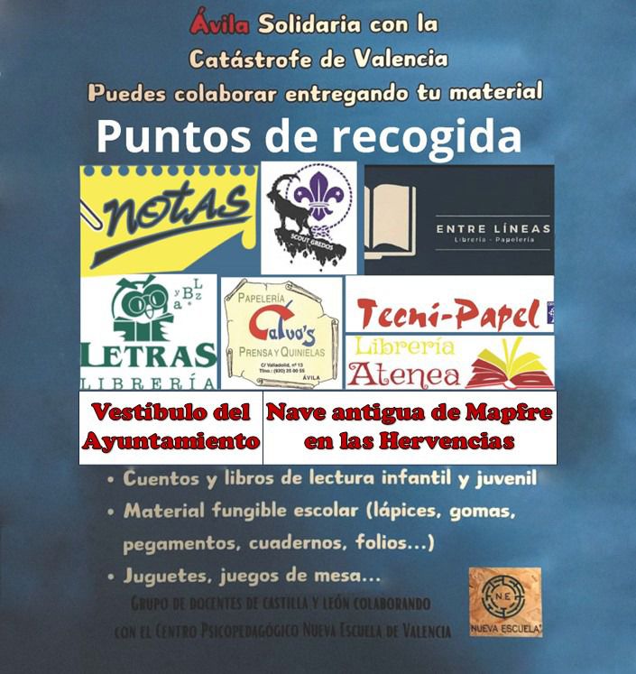 Campaña de recogida en Ávila para enviar a las zonas afectadas por el temporal Campaña de recogida en Ávila para enviar a las zonas afectadas por el temporal