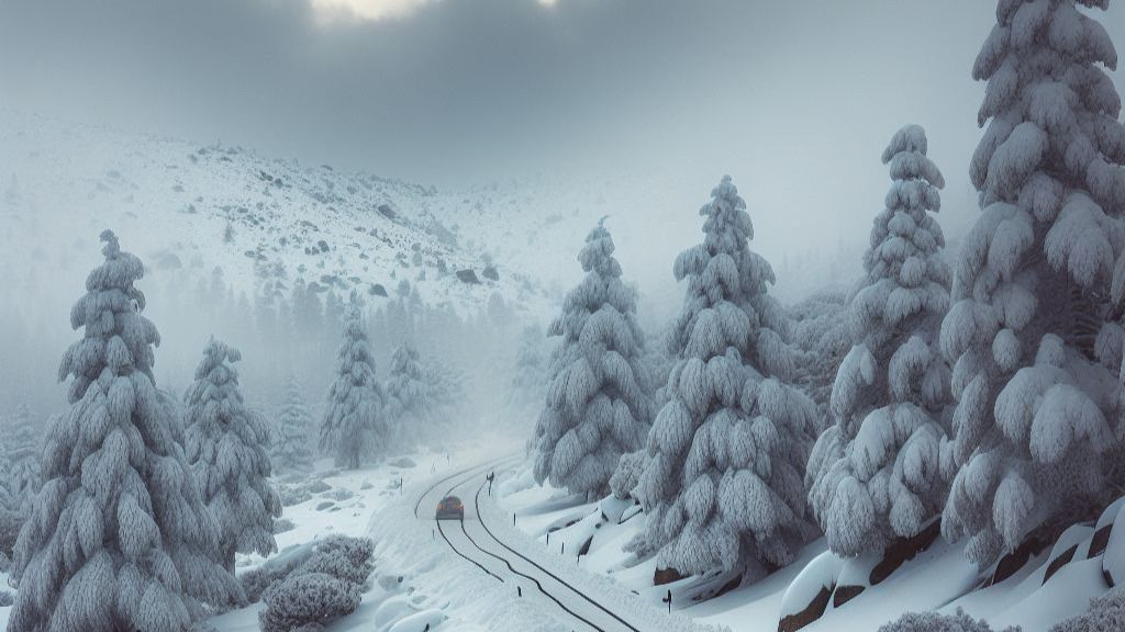 Ocho centímetros de nieve afectan carreteras en Gredos