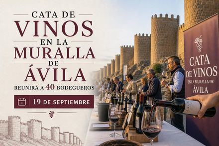 Cata de vinos en la Muralla de Ávila reunirá a 40 bodegueros el 19 de septiembre