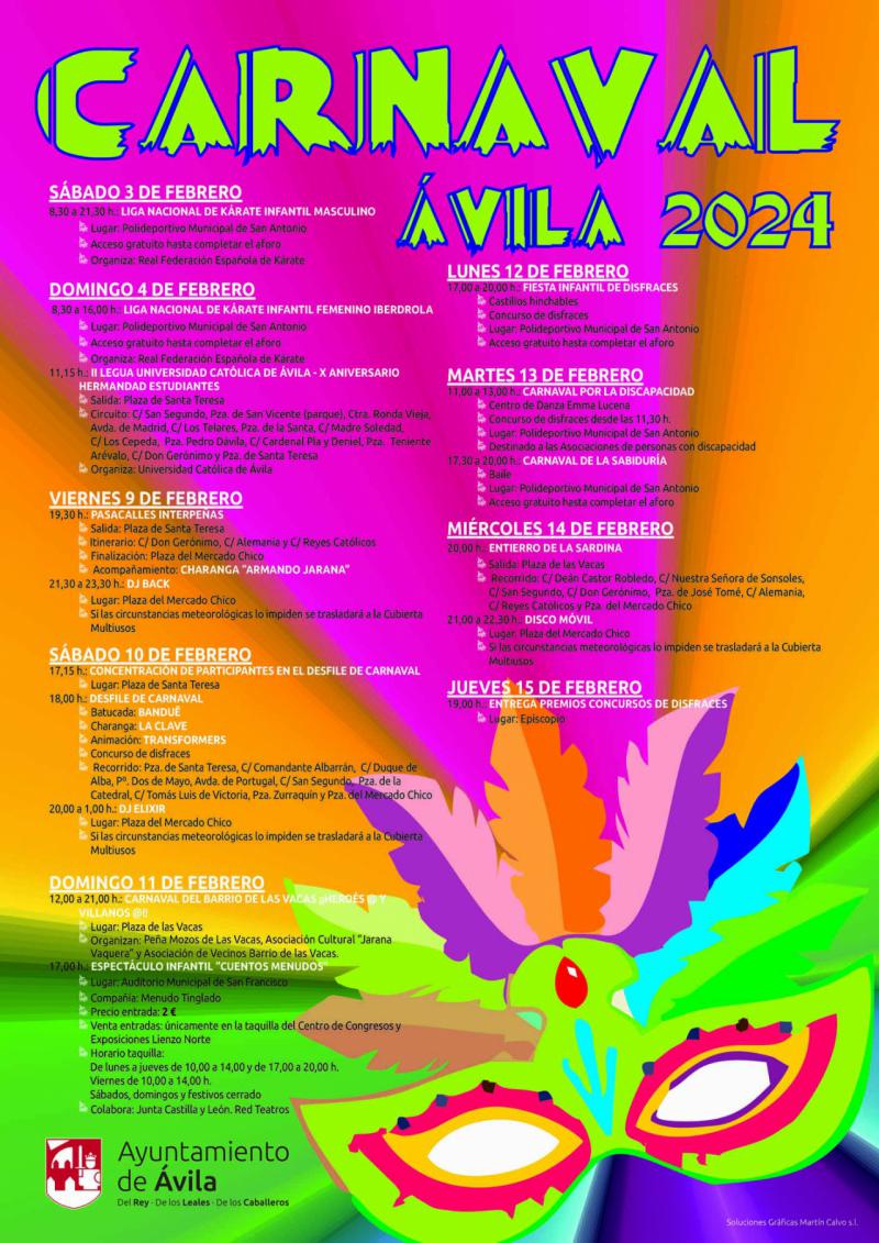Agenda Ávila: Disfruta de los carnavales en la ciudad