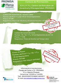 La escuela de ocio de PRONISA oferta tres cursos de monitores