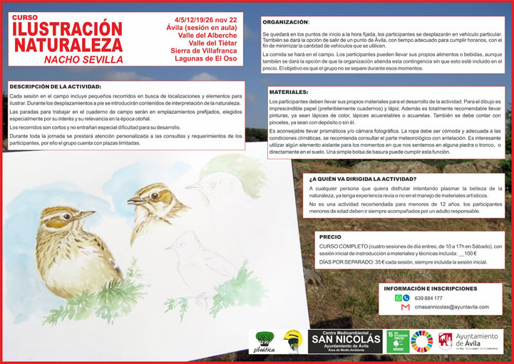 Curso de ilustración de la naturaleza en Ávila