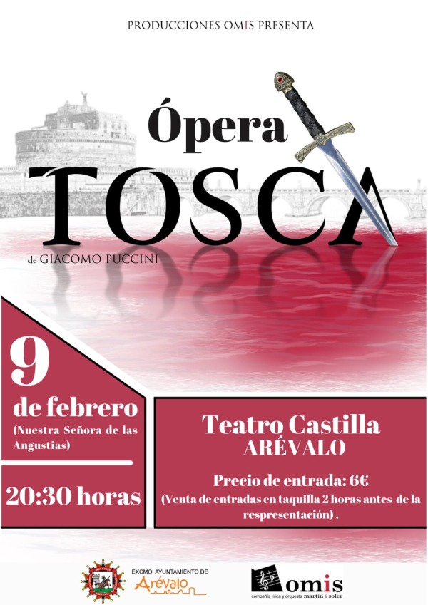Arévalo programa la ópera 'Tosca' dentro de la celebración de la Virgen de Las Angustias
