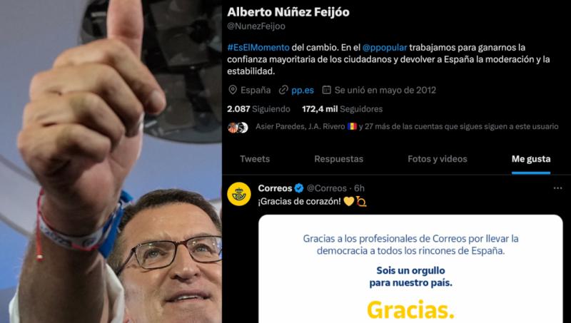 A Feijóo le gusta la gestión de Correos con el voto por correo