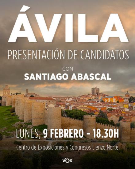 Abascal presentará al candidato de Vox para Castilla y León el lunes en Ávila