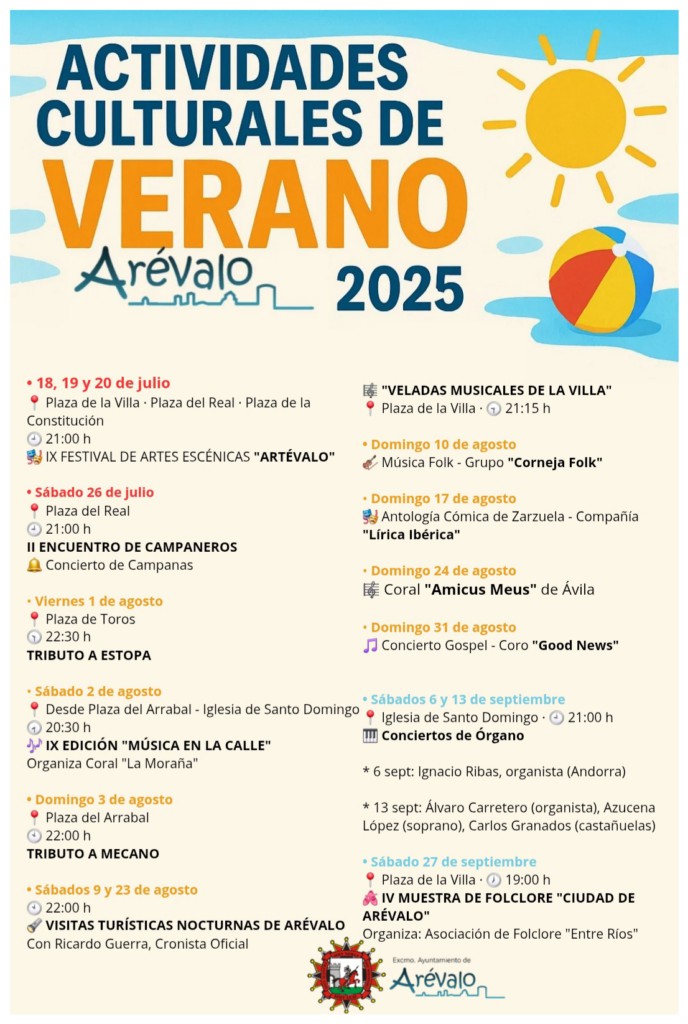 Verano Cultural en Arévalo 2025: Actividades y Experiencias