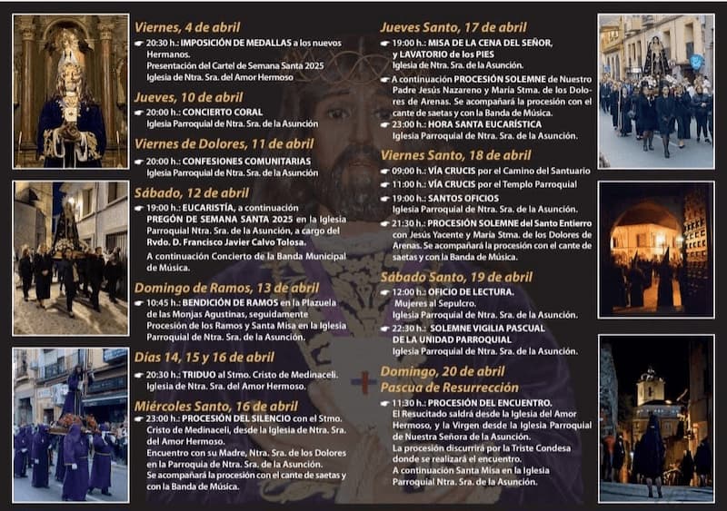 Agenda de Semana Santa 2025 en Arenas de San Pedro