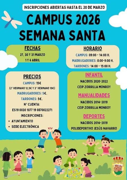 Inscripciones abiertas para el Campus de Semana Santa 2026