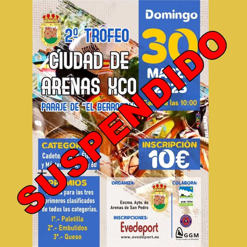 Cancelan el 2º Trofeo Ciudad de Arenas de San Pedro por escasas inscripciones
