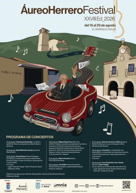 El Barraco celebra el Festival 'Áureo Herrero' con nueve conciertos gratis en agosto