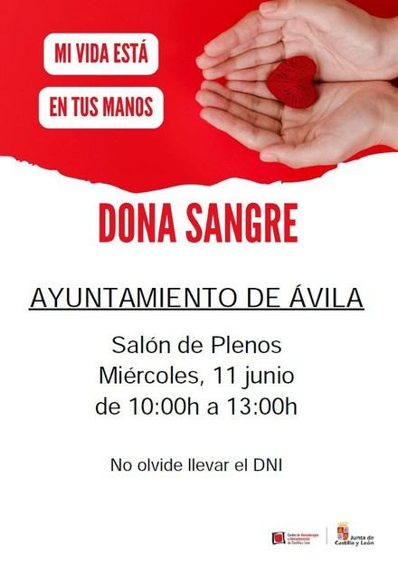 Campaña de donación de sangre en el Ayuntamiento de Ávila