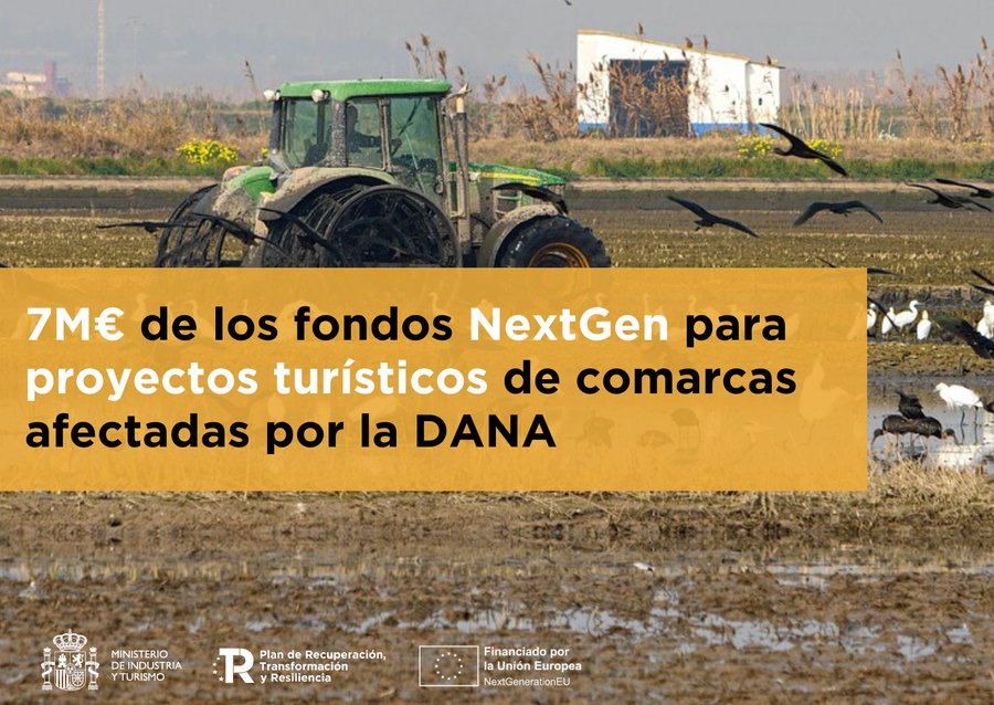 El Ministerio de Turismo destina 7 millones para recuperar comarcas afectadas por la DANA