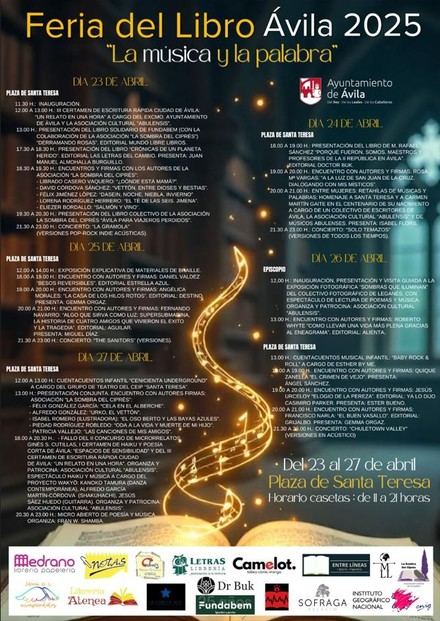 Feria del Libro de Ávila se celebrará del 23 al 27 de abril con actividades y homenajes