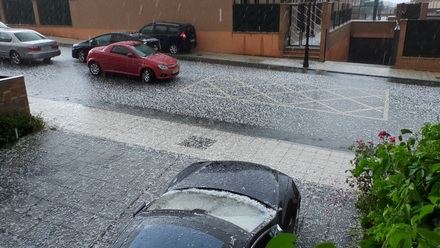 Tormenta de granizo sobre Ávila