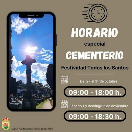 Horario del Cementerio Municipal por Todos los Santos