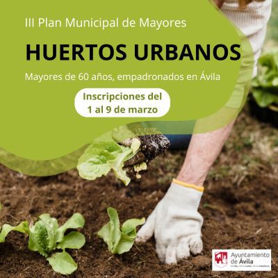Inscripciones abiertas para huertos urbanos dirigidos a mayores de 60 años