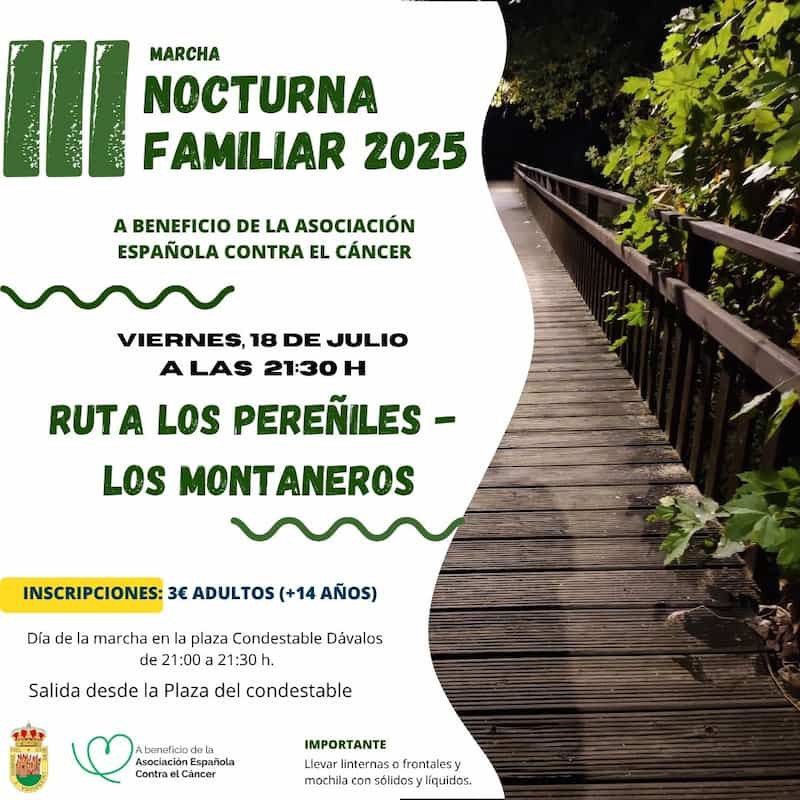 Marcha Nocturna Familiar en Arenas de San Pedro a favor de la AECC