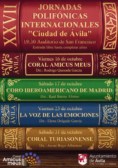 Conciertos de las Jornadas Polifónicas Internacionales en Ávila comenzarán el 16 de octubre