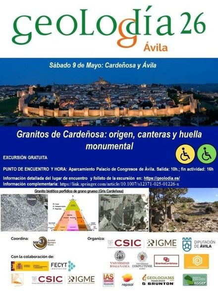 La Diputación apoya el Geolodía, celebración de la Geología en Cardeñosa y Ávila