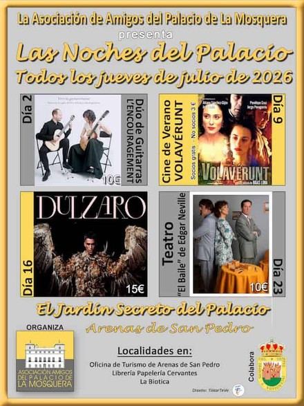 Cultura y entretenimiento en Arenas de San Pedro con "Las Noches del Palacio"