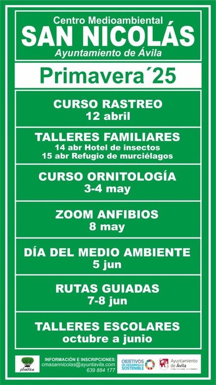 Actividades medioambientales en Ávila para la primavera 2025