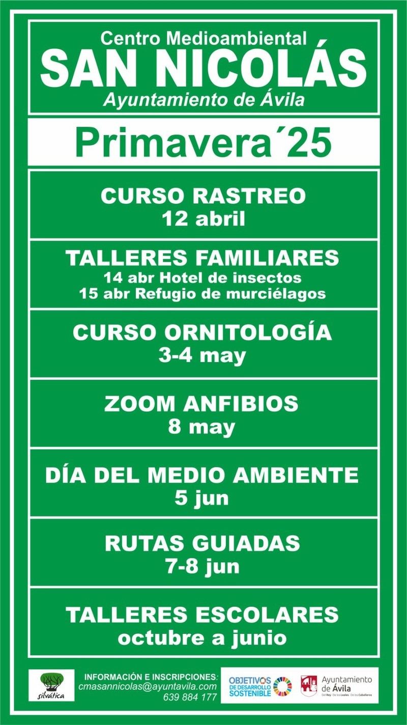 Actividades medioambientales en Ávila para la primavera 2025