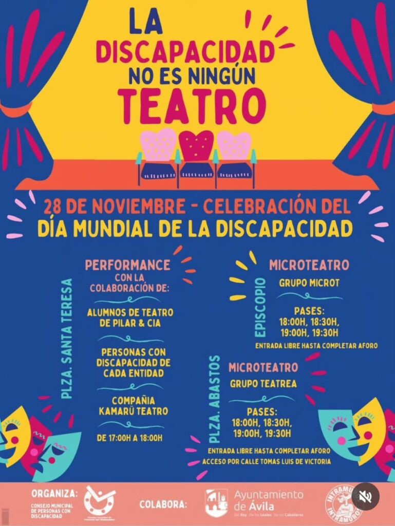 Teatro y performances en Ávila por el Día de las Personas con Discapacidad