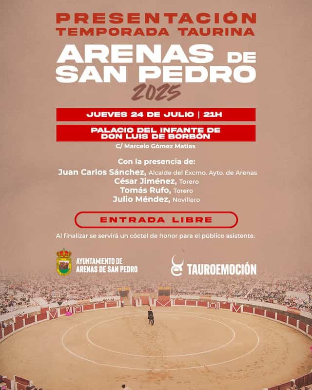 Anuncio de la temporada taurina 2025 en Arenas de San Pedro