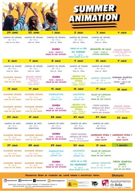 Actividades de verano para jóvenes en Ávila desde el 29 de junio