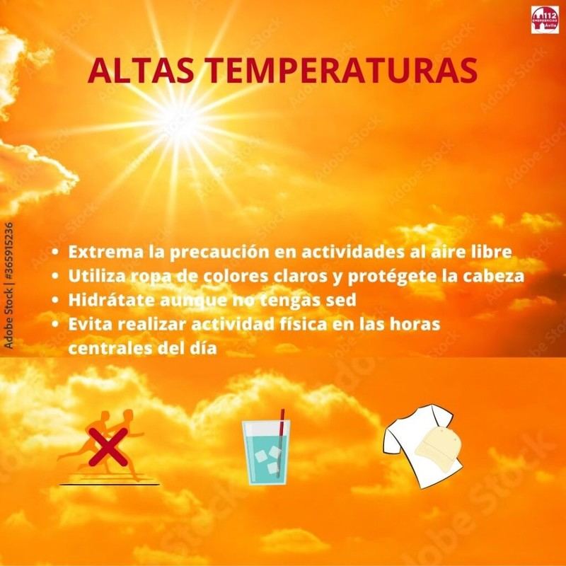 Consejos de Protección Civil para enfrentar la ola de calor en Ávila