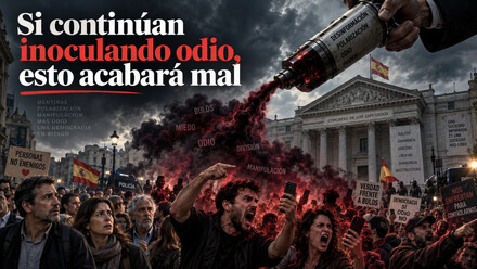 Si continúan inoculando odio, esto acabará mal