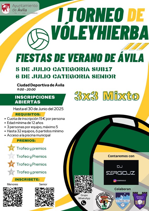 Ávila acogerá su primer Torneo de Voley Hierba el 5 y 6 de julio