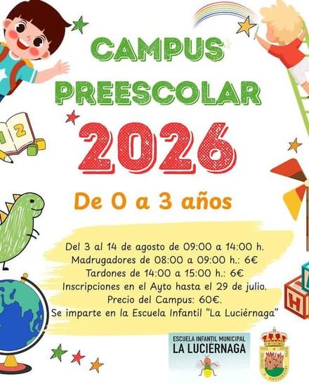 Inscripciones abiertas para el Campus de Preescolar en La Luciérnaga