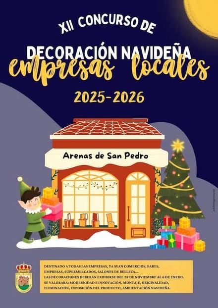 Concurso de decoración navideña para empresas locales en Arenas de San Pedro
